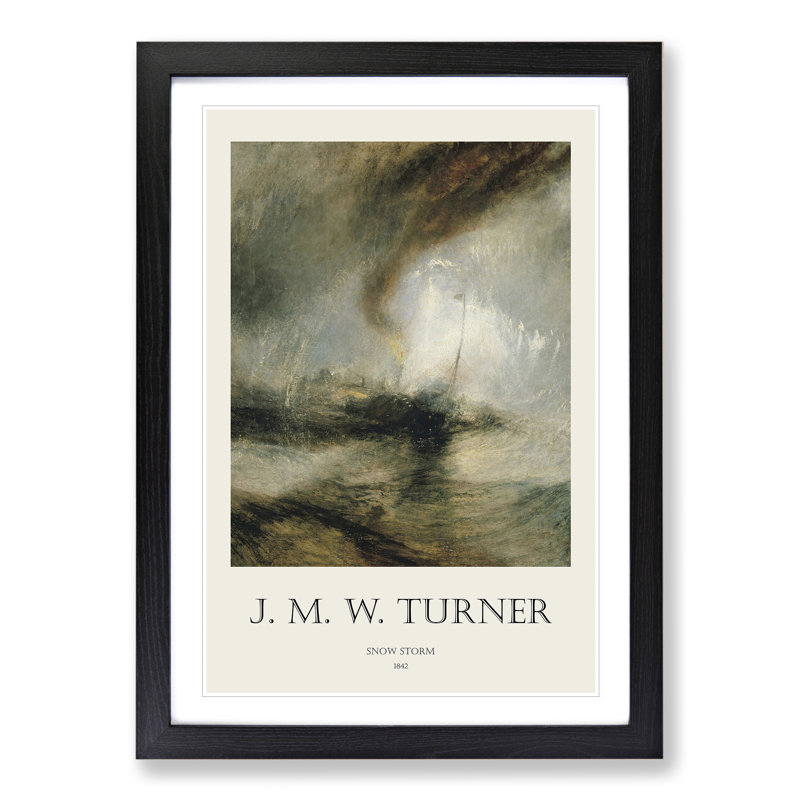 Snow Storm - Picture Frame Painting, 65cm H x 48cm W x 2cm D, Black