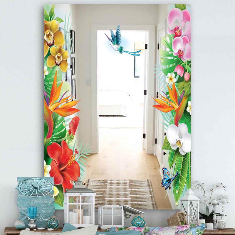 Miroir d'appoint tropical tropical, H 32 po x l 24 po
