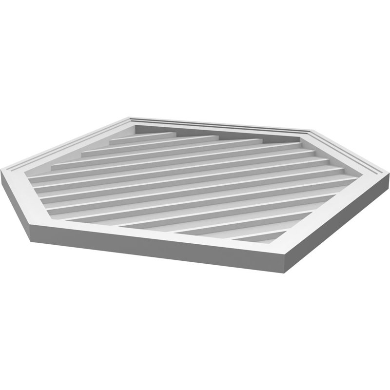 Ventilé vertical à pignon vertical en uréthane 9/12, H 38 po x l 32 po x P 1,5 po