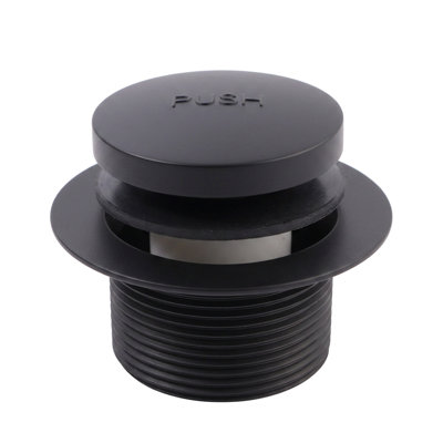SUPPLYGIANT Tip Toe Bath Drain Assembly, 1-1/2 Inch Drain Stopper, Matte Black Finish