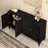 Gurbachan 58" Mid-Century 4-Door Cabinet with Adjustable Shelves and Removable Tall Wine Glass Rack-216109711