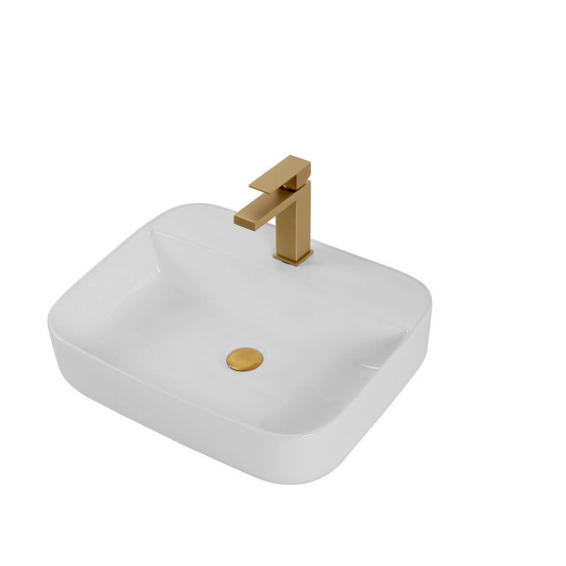 Ceramic Bathroom Basin In White - Stain- And Long-lasting Practical For Daily Use