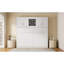 Grands lits muraux avec rangement en MDF bois blanc peu encombrants