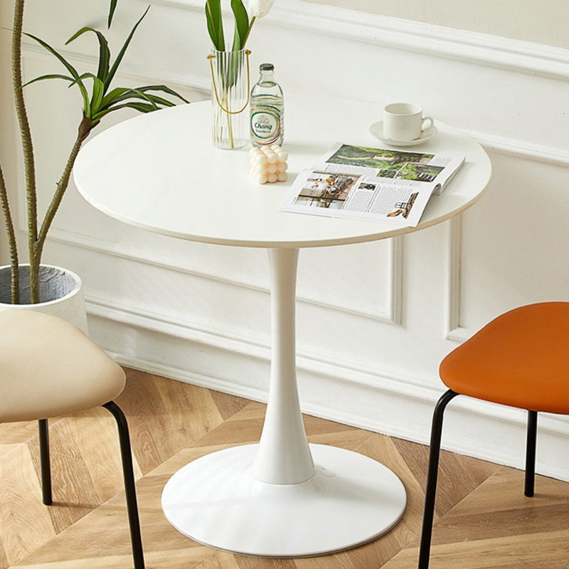 Petite table ronde, table de salle à manger moderne, table de cuisine ronde Tulip, Blanc