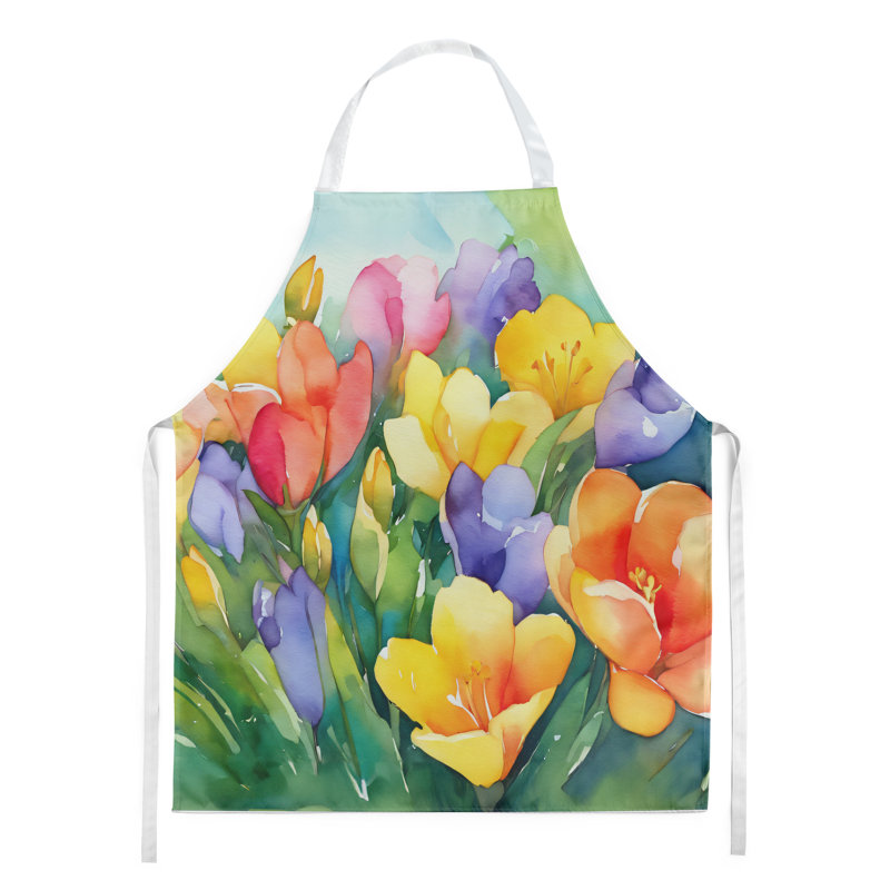 Freesias en tablier aquarelle, Freesia Garden