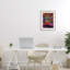 «Lounging Tiger» sur fond rose encadré sous verre, design par LSR Design Studio-238283169-238283170