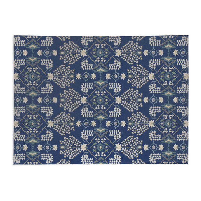 Tapis de cuisine léger antidérapant Tilly, Rectangulaire 3 pi x 5 pi, Marine