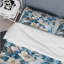 Ensemble de housse de couette à motif floral blanc et bleu Bliss-1846659002
