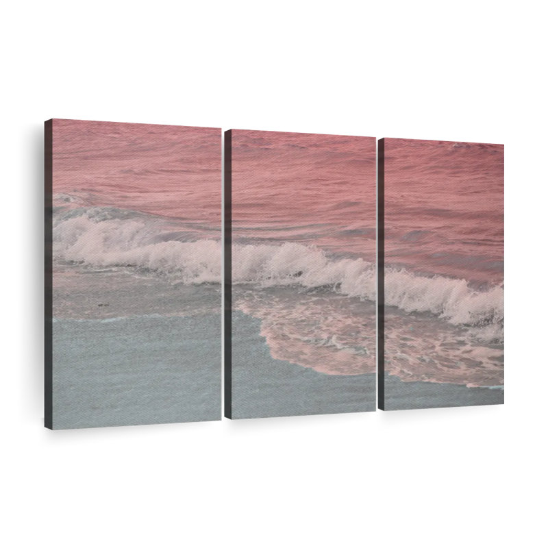 Ensemble de 3 pièces Aesthetic Wave On Canvas, H 45 po x l 28 po x P 1,25 po