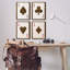 Ensemble d'art mural sur toile 4 pièces motif léopard, par Lil 'Rue-747330045