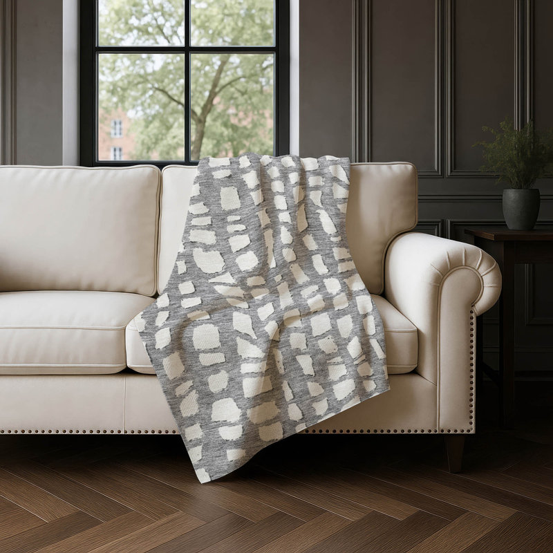 Jeté carré Addison Sherpa ASB754, Gris
