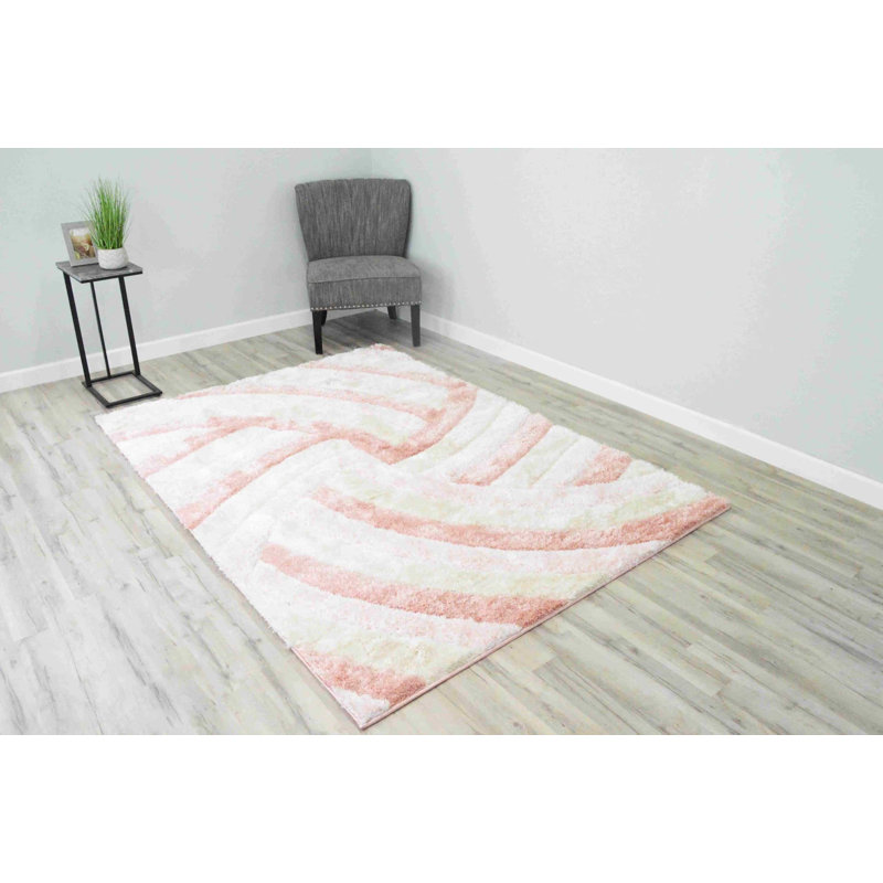Modern Arriola Shag Abstract Geometric Rug For Living Room Bedroom, Tapis de couloir 2 pi 7 po x 7 pi 10 po