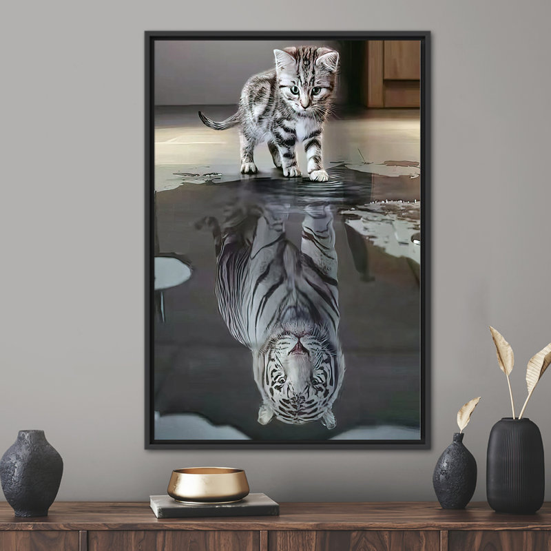 Print on Canvas, 20 cm H x 30 cm W, Black Floater Framed