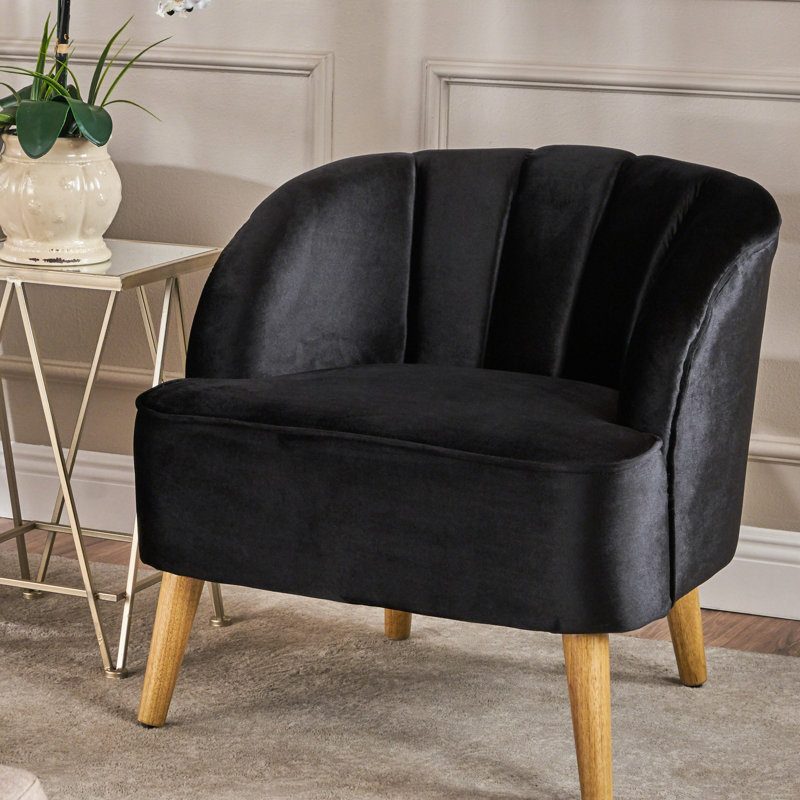 Chaise moderne en velours moderne, assise confortable et chic de style Mid-Century
