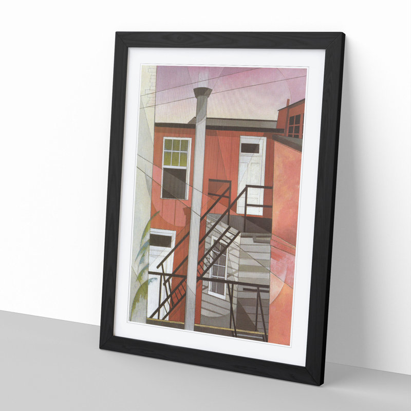 Modern Conveniences by Charles Demuth - Picture Frame Painting, 48cm H x 36cm W x 2cm D, Black