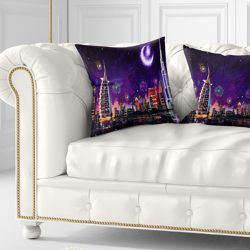 Coussin de célébration de digital eid Cityscape