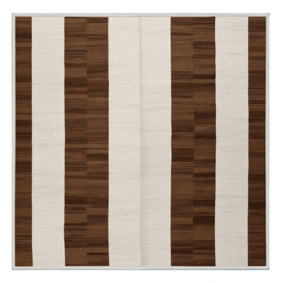 Machine Washable Checkered Beige Area Rug