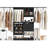 80"-120" Closet System With Door And Wooden Drawers(Adjustable Width)-235816157