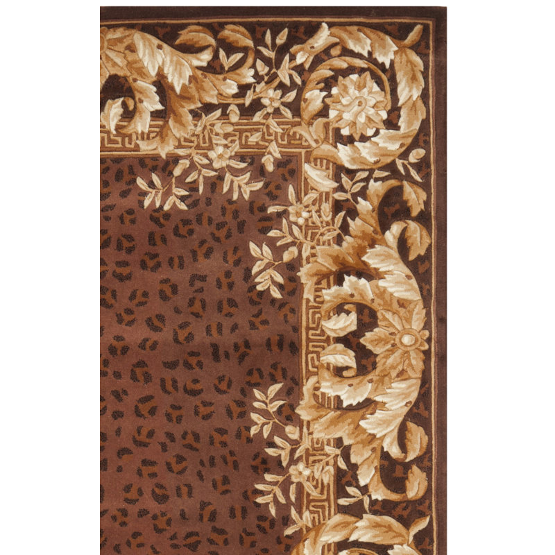 Tapis floral en laine touffeté à la main Naples, Rectangle 4 pi x 6 pi