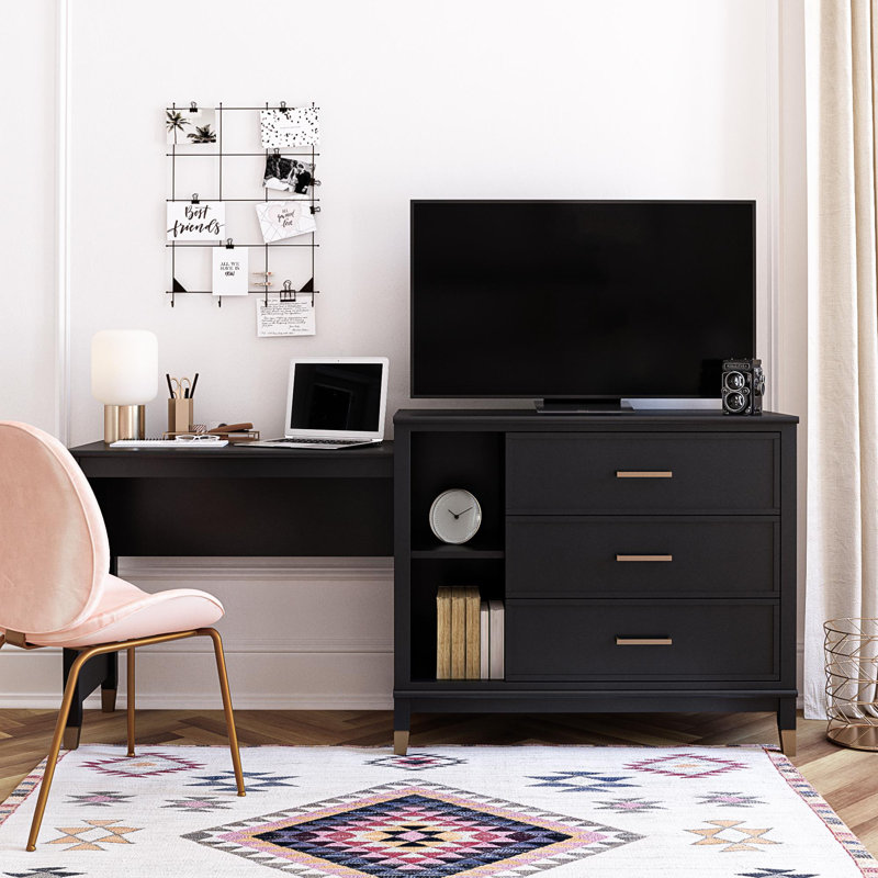 Tolland Secretary Desk, Black