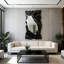Miroir mural noir à motif géométrique abstrait-1148589518