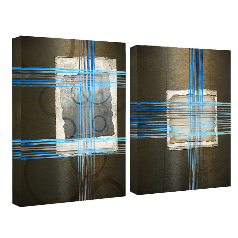 « abstract spa »-2 pièces, impression sur toile tendue