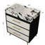 Meuble-lavabo autoportant moderne avec lavabo vasque en céramique et plateau en pierre frittée durable-950711237-950711239