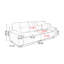 White Genuine Leather Modular Sofa cushion Loveseat