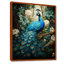 Zellie Teal Peacock - monochrome, art mural paon-151568057-143353823-192523268