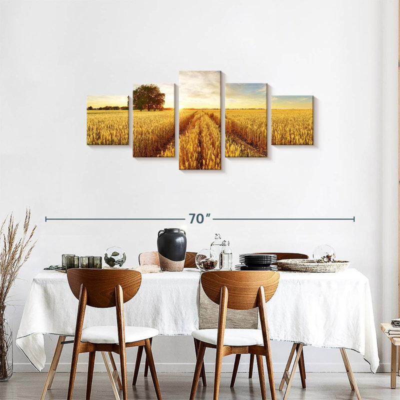 Harnek Golden Wheat Fields, 24" H x 55" W