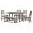 6-Piece Retro Dining Set, 1 Rectangular Table with 4 Upholstered Chairs and 1 Bench-38313018