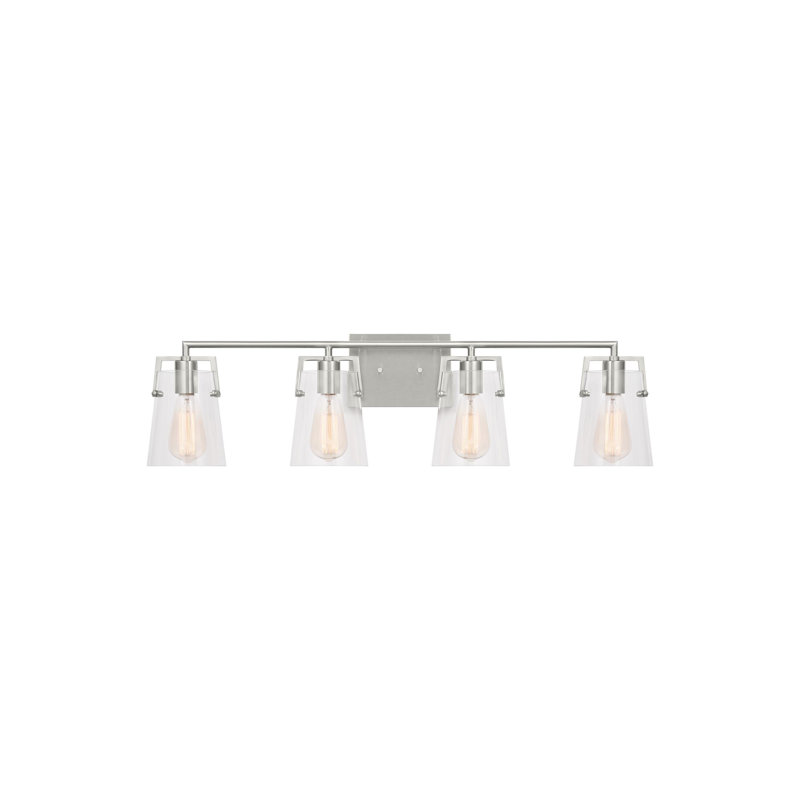 Crofton Vanity Light, Brushed Steel, 4