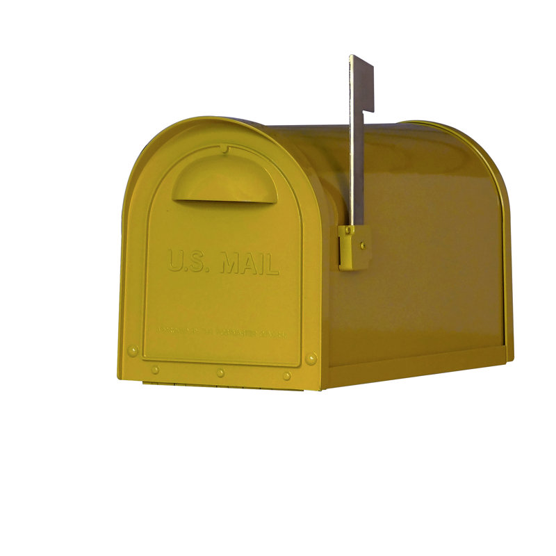 Boîte aux lettres Dylan, Jaune / Chrome