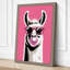 Llama Bubble Gum Modern - Wrapped Canvas-1636717450-1636717453