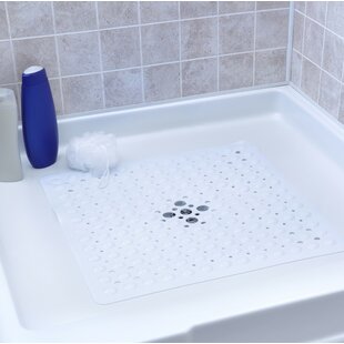 HANDITREADS Non-Slip Shower Mat, 24 x 24, Clear, Adhesive, Mold