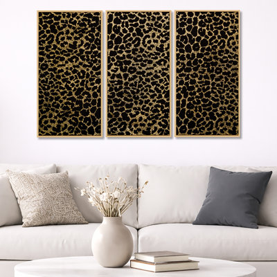 " Leopard Fur Safari V " 3 - Pieces
