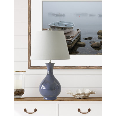 Jar 25" Modern Gloss with Platinum Table Lamp