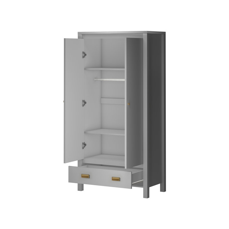 Alcocer 2 Door Wardrobe, Grey