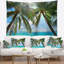 Tapisserie de plage blanc de sandy à suspendre au-dessus de couleur blanche en polyester avec accessoires suspendus inclus-28489321