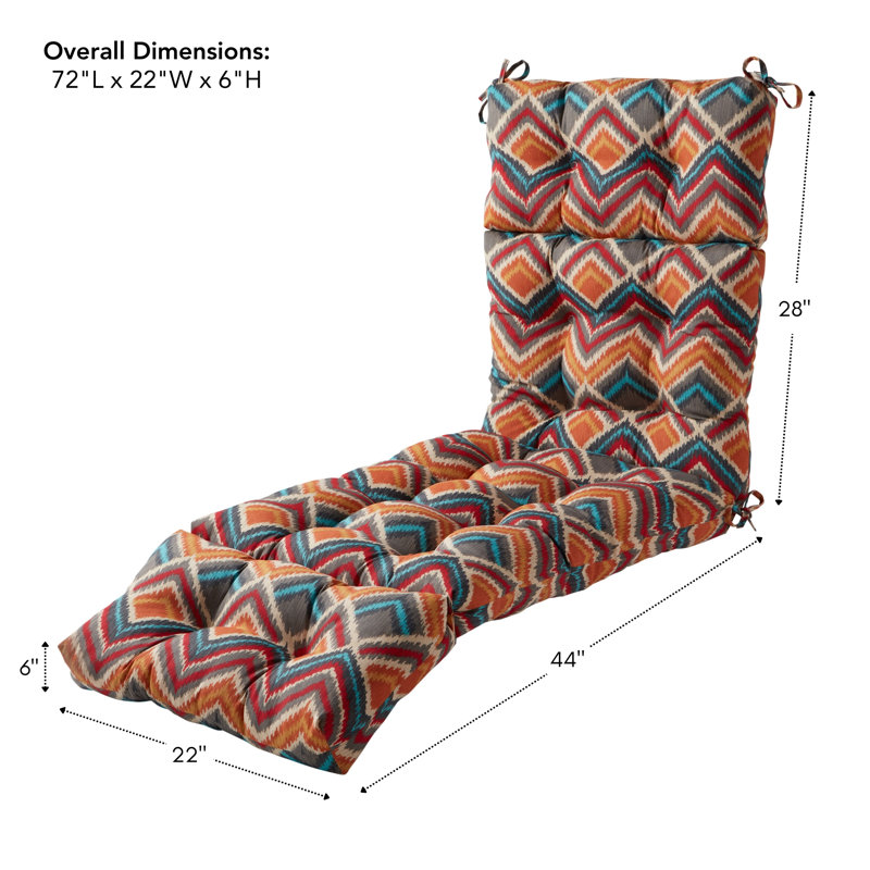 Coussin de chaise longue d'extérieur capitonné Shipton, Surréel