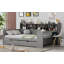 Lit de jour double en bois avec tablettes de rangement-877948973