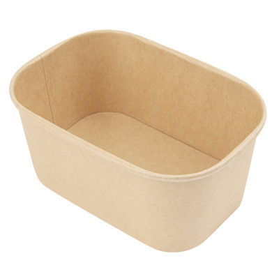Restaurantware-Bio Tek 33.8 Ounce To Go Containers, 100 PE Coated Paper Food Containers - Lids Sold Separately, Freezable, Kraft Paper Disposable Serving Bowls, For Hot And Cold Foods