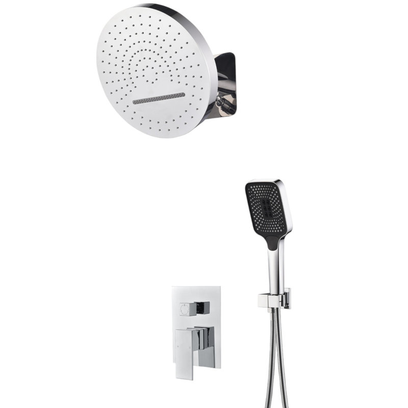Système de douche à haute pression 12,6 po Waterfall, Chrome chrome