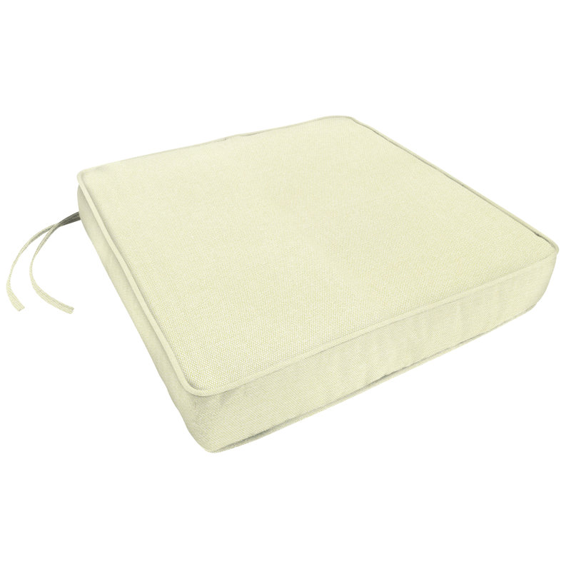 Outdoor Dining Chair Cushion, Canvas Aruba Sunbrella® Canvas, 3.5" H x 18" W x 17" D
