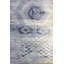 Tapis bleu en laine tissé à la main de conception unique 8 pi 8 po x 12 pi 2 po New Age