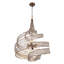 Luminaire suspendu torsadé 6 lumières Flow - Minerai martelé-1065118743-1065118739