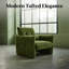 Fauteuil d'appoint luxueux luxueux en velours capitonné avec coussin lombaire moelleux-719976490