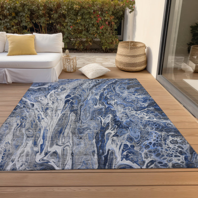 Tapis intérieur / extérieur Alfonzo avec envers antidérapant, Rectangle 2 pi 6 po x 3 pi 10 po