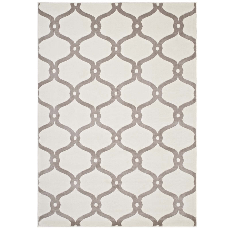Modway Beltara Chain Link Transitional Trellis Area Rug, 5' x 8'