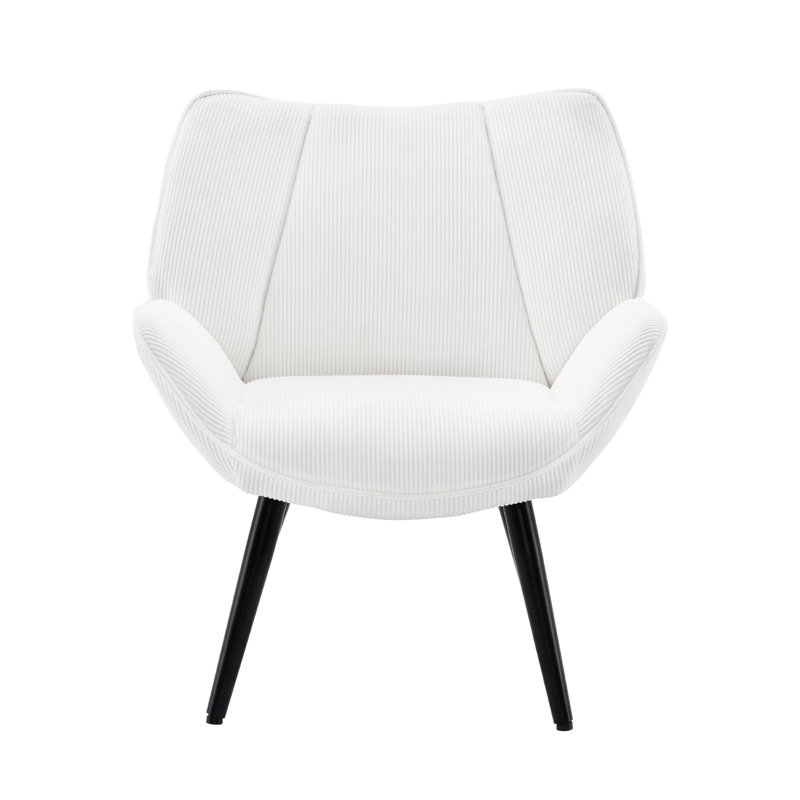 Upholstered Armchair, White